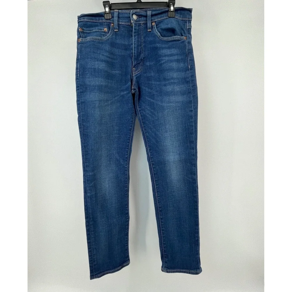 Levi's 511 Slim Fit Premium Jeans Mens W34 L32 Blue Denim 04511-2186 Big E